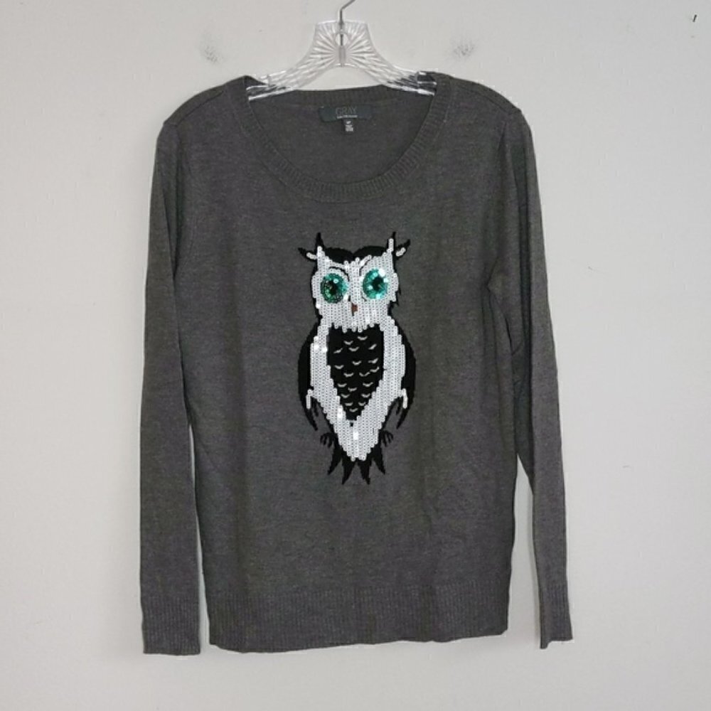 Saks Fifth Avenue Gray Owl Angora Sweater